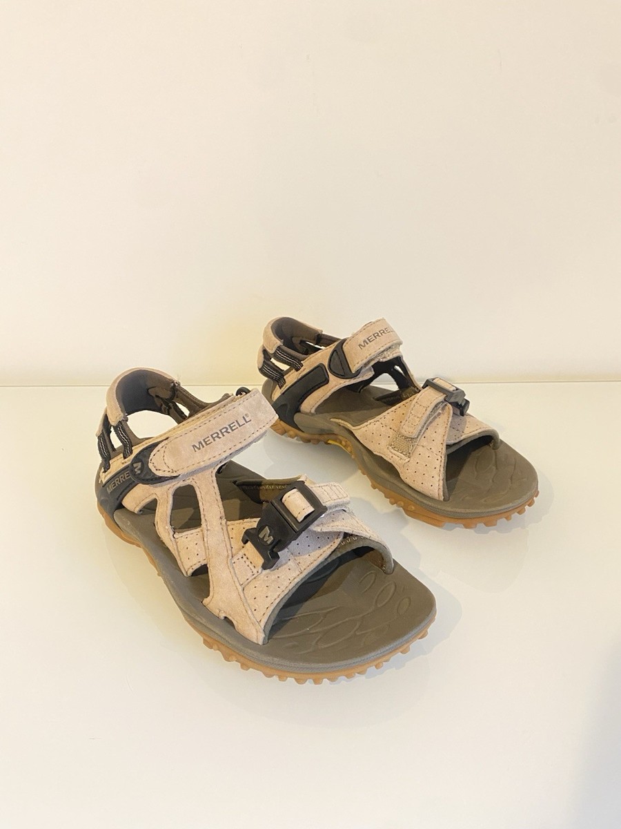 Merrell Kahuna III Women's Taupe Sandals with Vibram Soles, Size