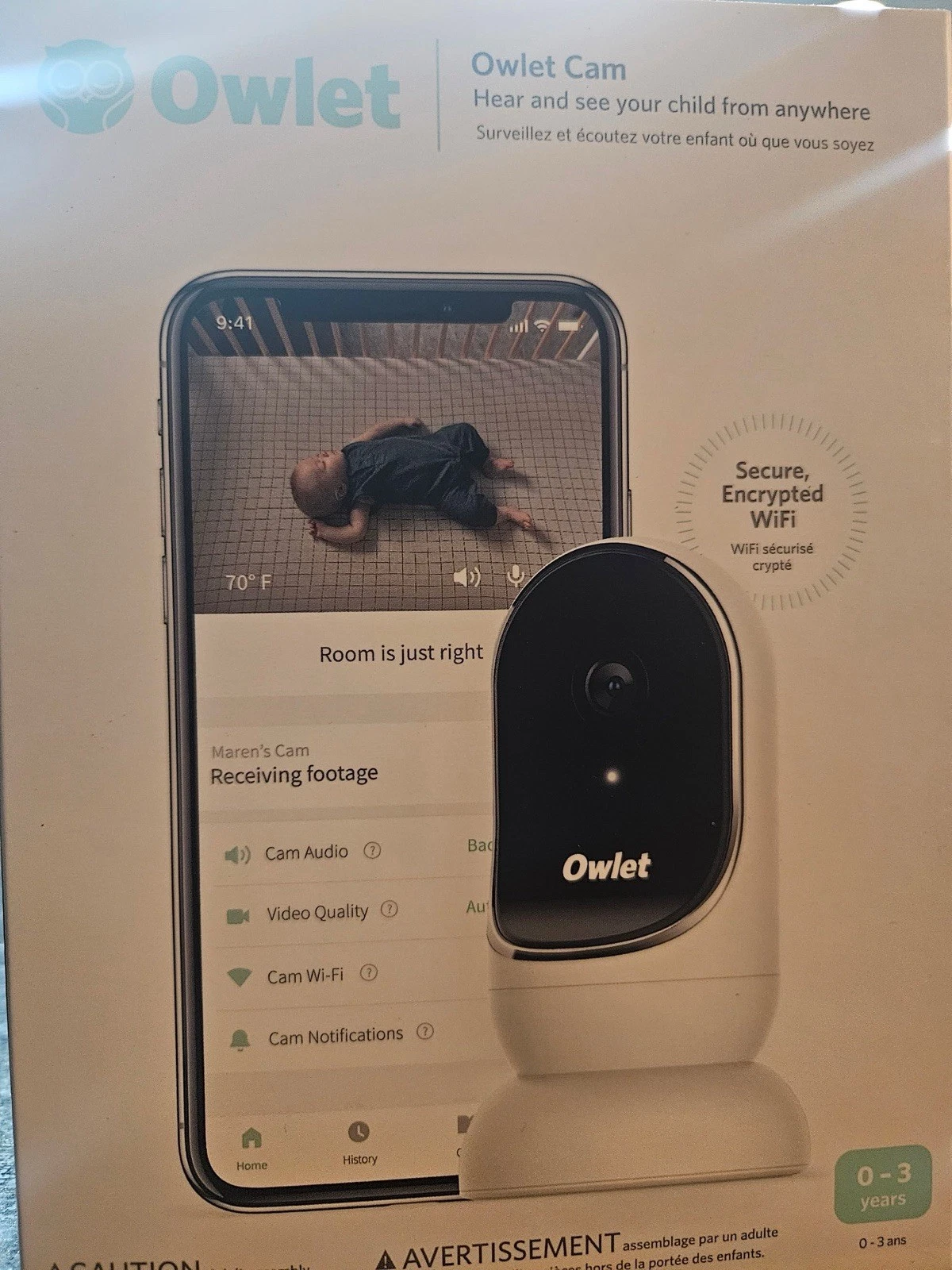 Owlet BC01NNBBYF Wi-fi Baby Video Monitor Camera
