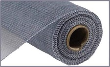 Deco Poly Mesh Ribbon 10 Inch x 30 Ft Grey Non Metallic Craft Decoration