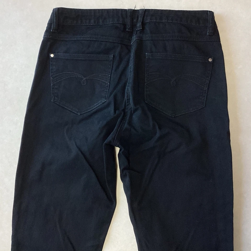 Ladies Long Tall Sally LTS Straight Black Faded Jeans Size 12 W30 L34 (427D) - Image 2 of 4