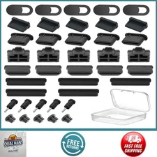 40PCS USB Port Cover Silicone Dust Plugs for Computer, Camera, HDMI, USB C &More