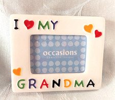 I "heart" my Grandma picture photo frame ceramic gift