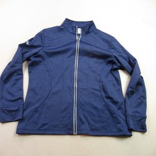 Callaway Jacket Womens Large Long Sleeve Full Zip Lightweight Blue Pockets