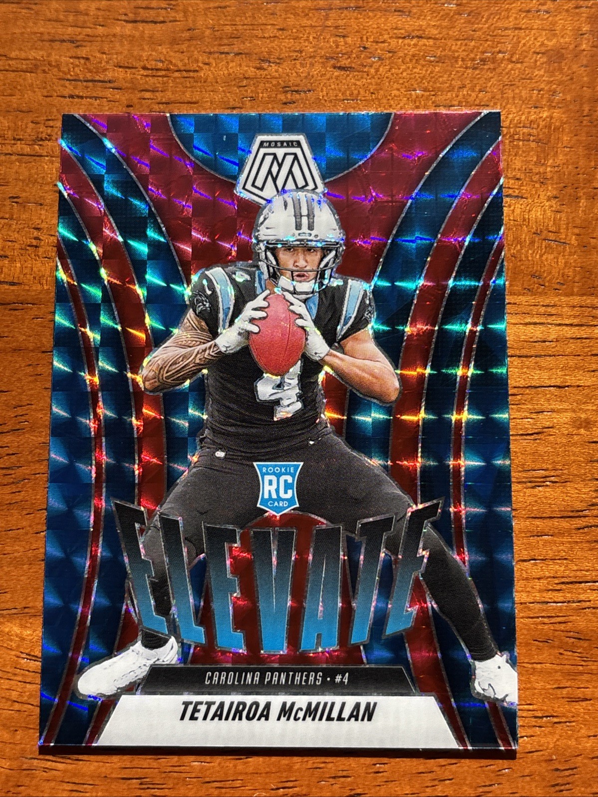 Tetairoa McMillan 2025 Mosaic RC Red Prizm Elevate Rookie #6 Panthers Mint PWE