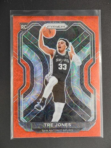 Tre Jones 2020-21 Panini Prizm Basketball RC Red Choice 44/88 Rookie [3hk