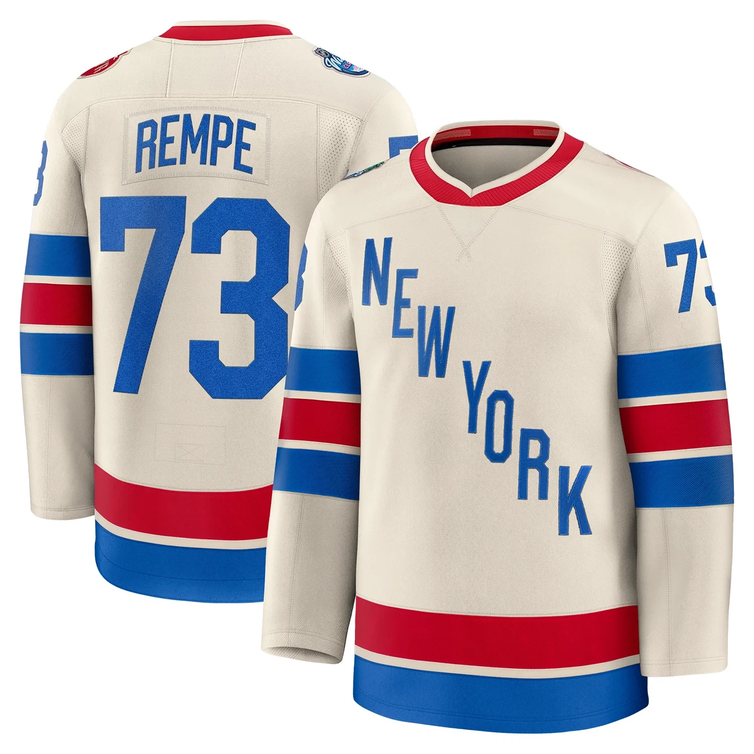 Custom Men's Beige 2026 Winter Classic All Stitched Jersey