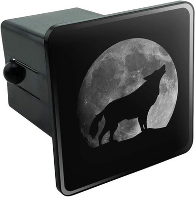 Wolf Howling Moon Silhouette Tow Trailer Hitch Cover Plug Insert 2''