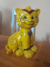 Resin Cat Money Box 18x13cm | Cute Coin Bank Gift for Cat Lovers Home Decor