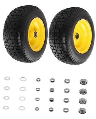 #ad 2x 16x6.50 8 Front Flat Free Tire Wheel w Rim Fit Garden Tractor Lawnmower Tire $98.99
