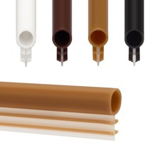Window Weatherstrip Seal 1/4" Bulb Bubble Kerf Mount Gasket 17', Tan Wind...