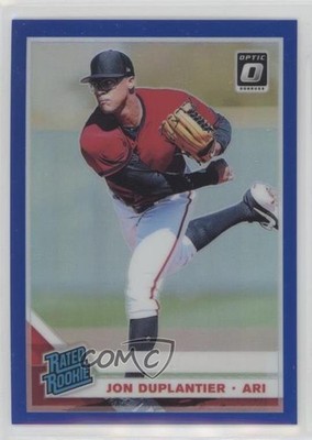2019 Donruss Optic Rated Rookies Blue Prizm 61/75 Jon Duplantier Rookie RC fo7