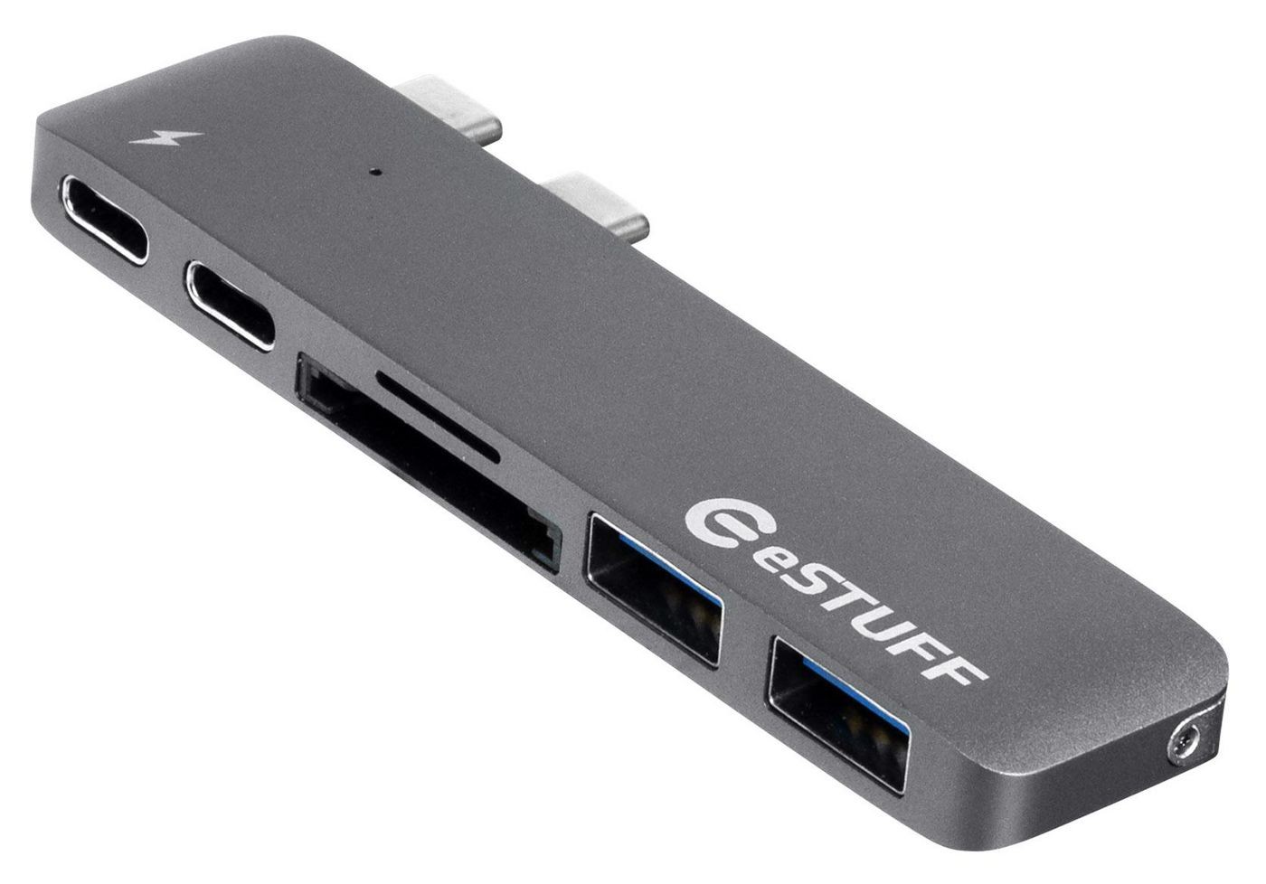 eSTUFF ES84122-GREY USB-C Slot-in Hub Pro Grey