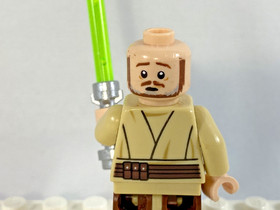 LEGO Star Wars Qui-Gon Jinn Minifigure sw0810 w/ Green Lightsaber