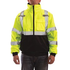 Tingley Jacket, Polyester, Class 3 R, Green; Yellow, 2XL J26172-2X Tingley