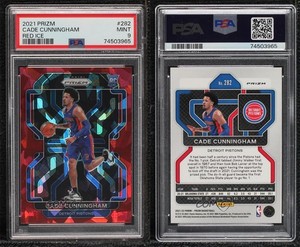 2021-22 Panini Prizm Red Ice Prizm Cade Cunningham #282 PSA 9 MINT Rookie RC