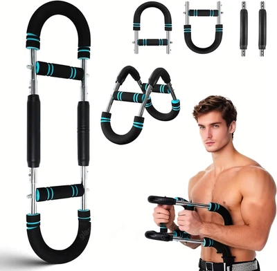 DENOTIP 3 Stufen Twister Armtrainer Brusttraining Power Twister Bar 30-50KG Muskelaufbau