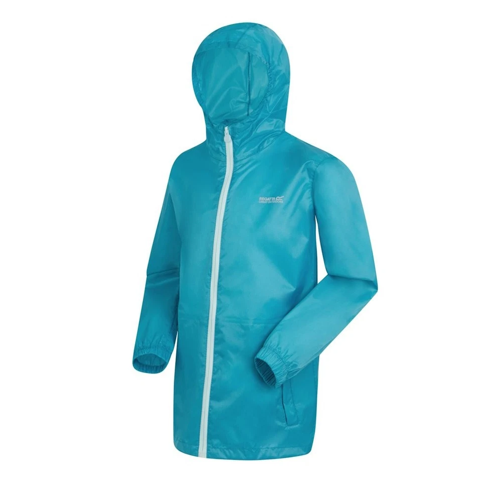 Regatta Kid’s Pack-it III jacket Tahoe Blue, veste imperméable pour enfant. - Photo 1/1