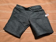 Build A Bear Workshop Black Denim Style Jeans Jean Shorts Open In Back BAB BABW