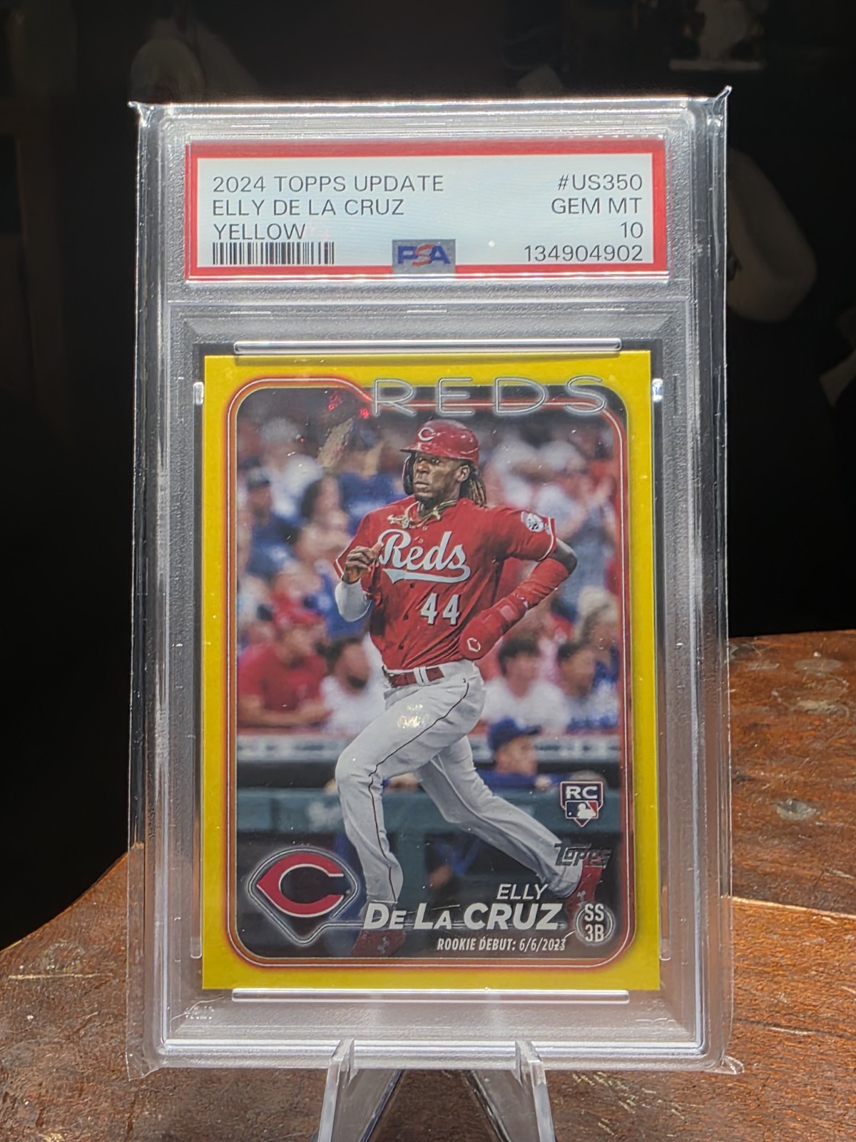 2024 Topps Update #US350 Elly De La Cruz Rookie Debut Yellow PSA 10 (RC)