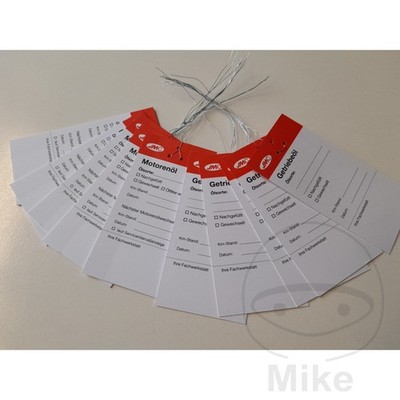 JMC Pack 10 German engine/gearbox oil change labels