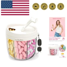 Compact Travel Pill Dispenser with 7 Compartments for Easy Medication Access