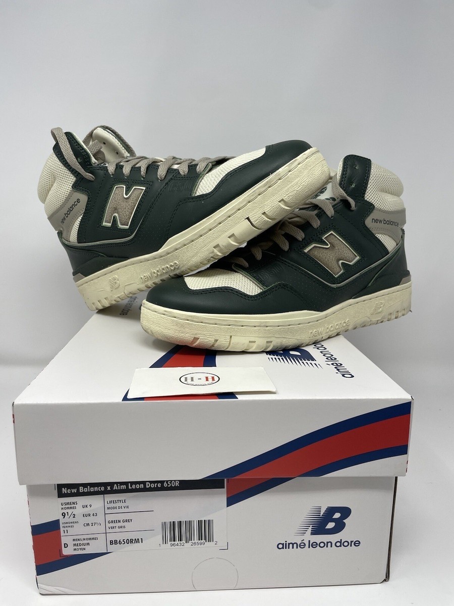 New Balance 650R Aime Leon Dore Green Grey Size 9.5 BB650RM1 