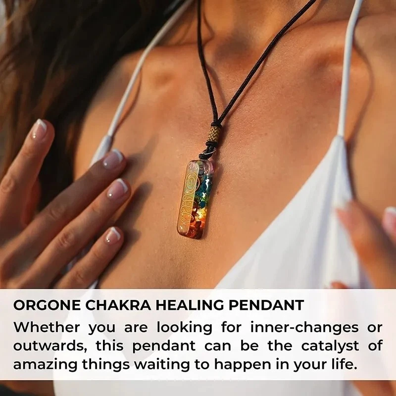 Retro Reiki Healing Energy Crystal Pendant Natural Stone for Yoga Meditation - Imagen 2 de 4