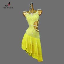 Women Latin Dance Dress Stage Costume Girls Dancewear Samba Practice Wear Skirt