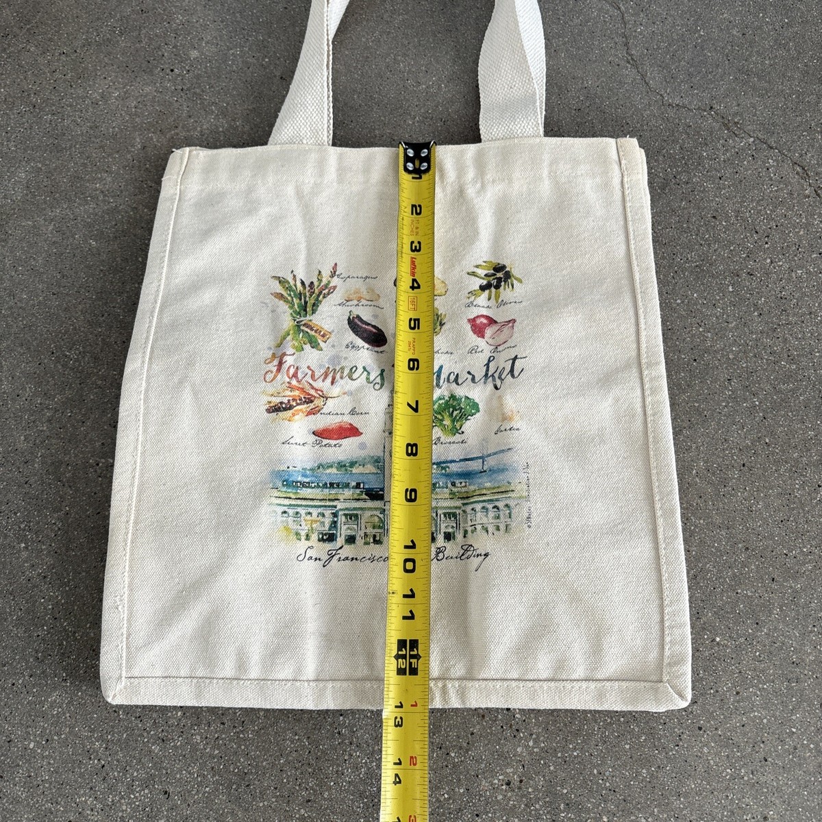 San Francisco Ferry Building Farmers Market canvas tote bag
