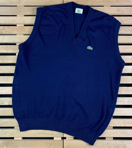 Mens Vest Jumper Lacoste Vintage Size 