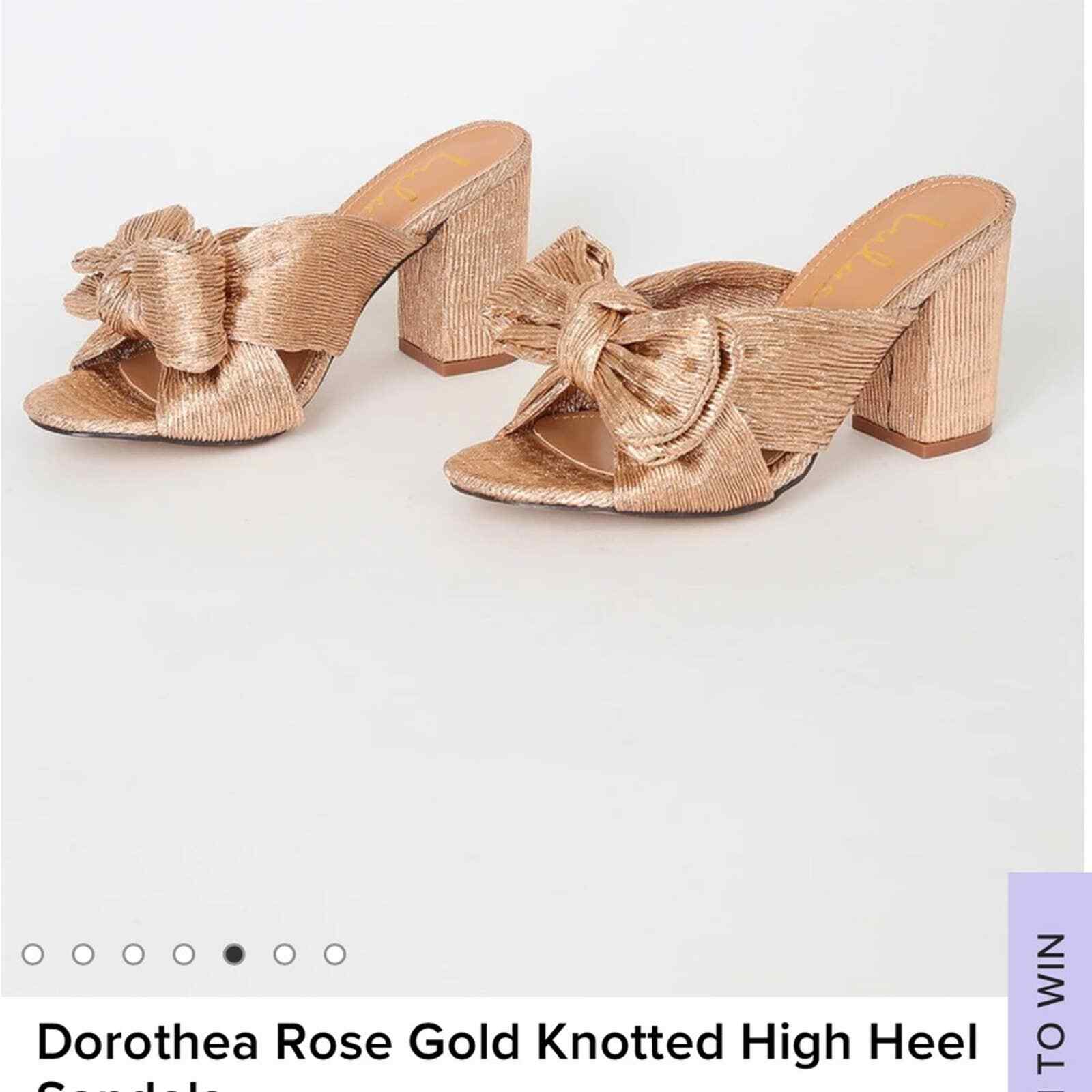 gold knotted high heel sandals