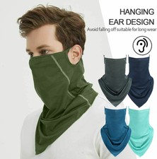 Ear Loops Balaclava Neck Gaiter UV Sun Protection Outdoors Face Mask Women Men