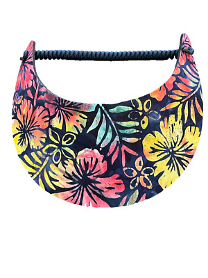 PICKLEBALL MARKETPLACE - Fabric Foam Sun Visor For Women - ''Floral Tropics''