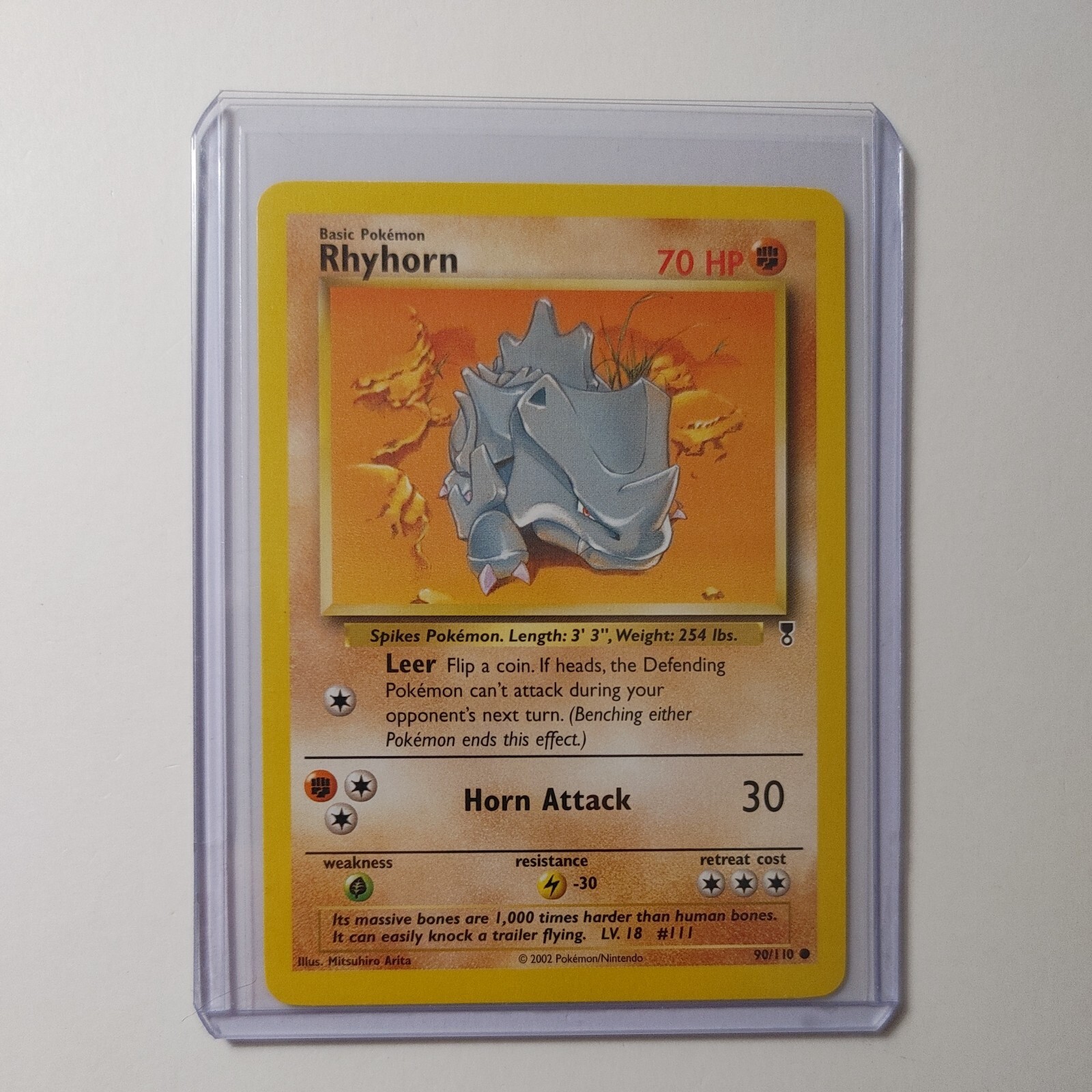 Rhyhorn 90/110 Legendary Collection 2002 Pokémon Common Card NM - Mint
