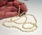 14K YELLOW GOLD PEARL NECKLACE STRING STRAND 19 INCHES 8.2 GRAMS