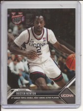 TRISTEN NEWTON UConn 2023-24 Topps Bowman U Now Card #54 4th Triple Double