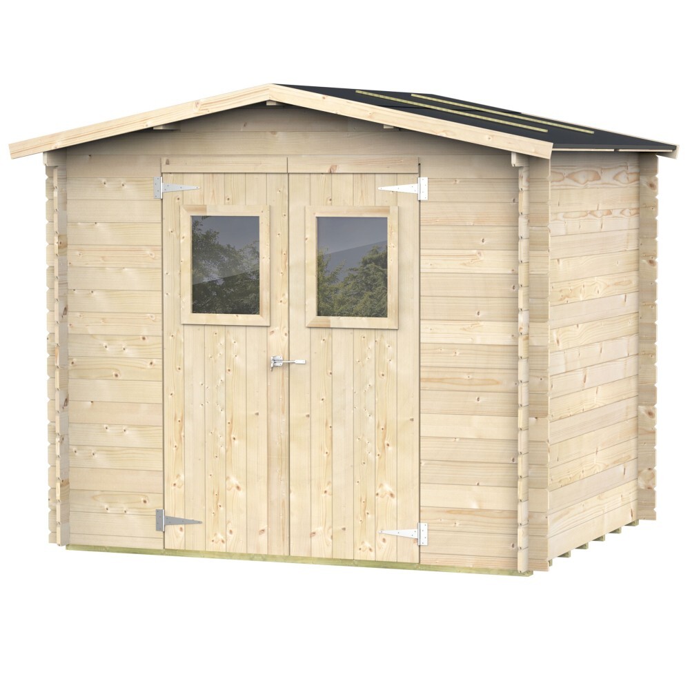 Casetta in legno 2,5x2 Jack con porta doppia finestrata 248x198 cm