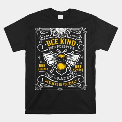 Bumblebee Bee Kind Bee Humble Save The Bees Cottage Core T-shirt Size S-5XL
