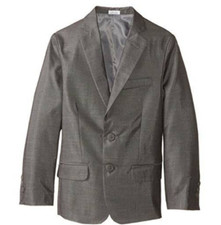 Calvin Klein Boys' Twill Blazer Jacket, Dark Grey, Size 8