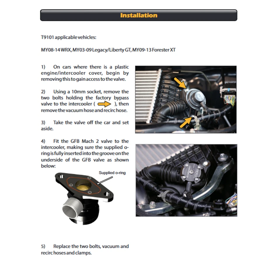 Válvula desviadora de recirculación Go Fast Bits Mach 2 TMS ajuste directo para Subaru WRX Foto 2 de 4