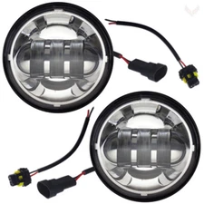 Eagle Lights Chrome 4.5" Motorcycle LED Passing Lights - Harley Davidson
