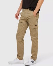 Superdry Mens Core Cargo Classic Pockets Trousers Workwear Beige 32x32