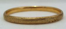 Bojar Baby Child's 12k GF Gold Filled Hinged Bangle Bracelet Etched Matte Finish
