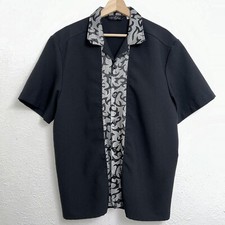 Men's High Life By Da Vinci Button Up Black Shirt USA Made Men’s Large