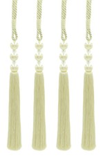 DÉCOPRO Tassel Tieback, Style# TB3BALL9, Color# A2 - Cream Ivory [Set of 4]