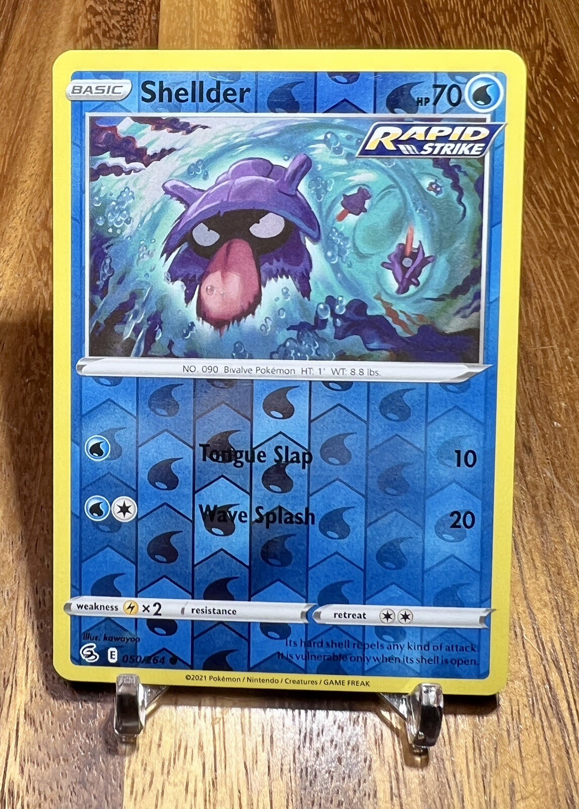 Shellder 050/264 Reverse Holo Fusion Strike Pokemon Card NM