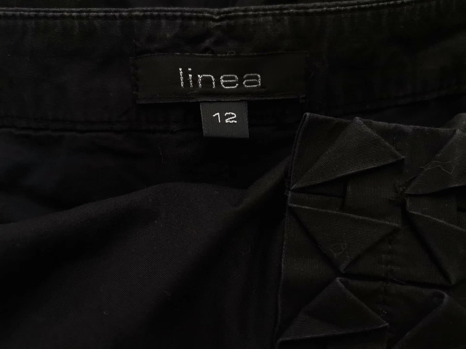 Linea T. 12 (40) Negro Midi Falda línea A Algodón - Imagen 4 de 4