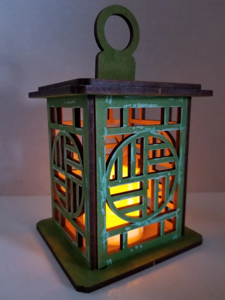 Mini linterna japonesa hágalo usted mismo kit de artesanía de construcción 3D lote de 4 candelabros de luz de té Foto 3 de 4