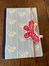 Pier 1 Blank Journal Lined with Butterfly Cover Junk Placeholder Brand New