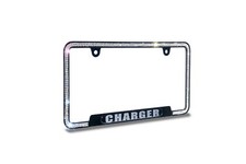 For Charger Whiteblack Crystal Black License Plate Frame With Free Crystal Cap